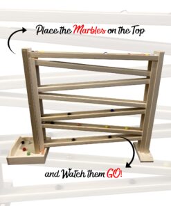Wooden Marble Run Roller Track Toy with Free Marbles, 18" High, Amish Built in The USA 10 71ndYTp 5pL