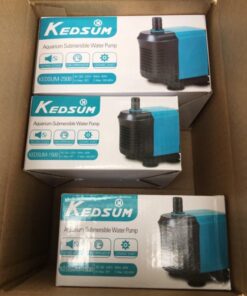 KEDSUM 550GPH Submersible Pump(2500L/H, 40W), Ultra Quiet Water Pump with 5ft High Lift, Fountain Pump with 6.5ft Power Cord, 3 Nozzles for Fish Tank, Pond, Aquarium, Statuary, Hydroponics Blue 46 71ndlqkZi4L