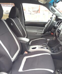 FH Group Automotive Seat Covers Trendy Corduroy Bucket Full Set with Gift- Universal Fit for Cars Trucks and SUVs (Black/Gray) FB032115 46 71ndygdaWSL