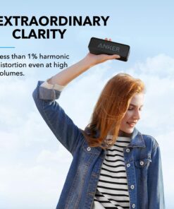 Upgraded, Anker Soundcore Bluetooth Speaker with IPX5 Waterproof, Stereo Sound, 24H Playtime, Portable Wireless Speaker for iPhone, Samsung and More Black 30 71neNGSFdwL