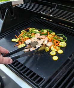 AOOCAN Grill Mat - Set of 5 Heavy Duty Grill Mats Non Stick, BBQ Outdoor Grill & Baking Mats - Reusable, Easy to Clean Barbecue Grilling Accessories - Work on Gas Charcoal Electric - Extended Warranty 5pcs black grill mats 26 71ngPq0QM4L