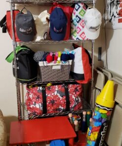 Seville Classics 5-Tier Steel Wire Shelving with Wheels, 30" W x 14" D, Chrome 5-Tier, 30" W x 14" D Silver 43 71niVfGMpZL