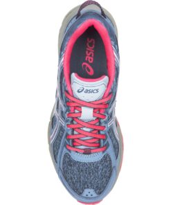 ASICS Girl's, Gel Venture 6 GS Trail Running Sneaker - Big Kid 6.5 Little Kid Blue Pink 11 71njT0mvvL