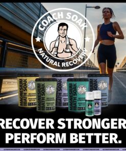Coach Soak: Recovery Bath Soak - Absorbs Faster Than Epsom Salt Bath Soak for Pain – Rejuvenating Post Workout Magnesium Flakes -21 Minerals, Essential Oils & Bath Salts (Calming Lavender) Calming Lavender 3 Pound (Pack of 1) 26 71nk3n3QcxL