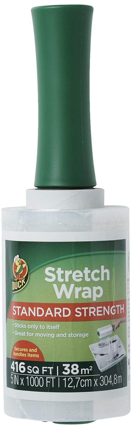 Duck Brand Stretch Wrap Roll, Clear, 5 inches by 1000 feet, 1 Pack, White (285849) 5"