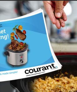 Courant Oval Slow Cooker Crock, with Easy Options 3.5 Quart Dishwasher Safe Pot, Stainless Steel Oval Slow Cooker with 3.5 Quart Crock 13 71nkh4AeliL