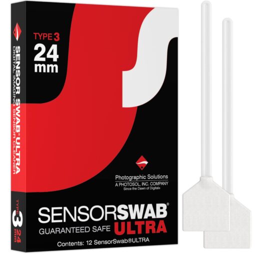 Photographic Solutions Sensor Swab Ultra Digital Imaging Sensor Cleaner - Pack of 12 (Type-3 (24mm)) Type-3 (24mm)