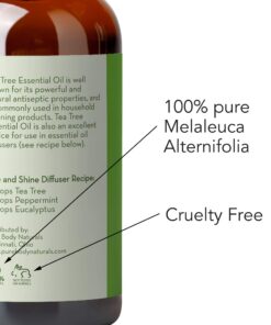 Tea Tree Essential Oil, 1 Fl Oz with Dropper - Undiluted Therapeutic Grade for Your Face, Skin, Hair and Diffuser - 100% Pure Melaleuca Oil for Acne, Toenails - by Pure Body Naturals 1 Fl Oz (Pack of 1) 30 71nl231V1kL
