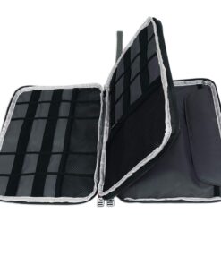 Alternative view of BUBM Double Layer Electronics Organizer, Travel Gadget Bag for Cables, Memory Cards, Flash Hard Drive and More, Fit for iPad or Tablet(up To 9.7")--Large, Gray Large,2-layer