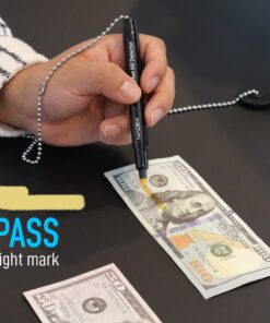 Nadex Secure Counterfeit Pen Attaches to Counter, (Gold for Real - Black for Fake), Detect Counterfeit Bills - 4 Pen, 1 Base 4 Pen + 1 Base Set 20 71nmQEviF3L