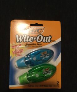 BIC Wite-Out Mini Twist Correction Tape, White, Tear-resistant, Compact and Film-Based Tape, 2-Count Pack (WOMTP21-WHI) (Packaging May Vary) 26 71nnHcB GzL