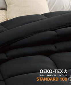 Bedsure Twin Comforter Duvet Insert Black - Quilted Bedding Kids' Comforters for Twin Bed, All Season Down Alternative Comforter Twin Size for Kids with Corner Tabs 14 71nnY2gzxhL