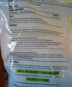 Sky Organics 5 lbs Epsom Salt - 100% Pure Magnesium Sulfate, USP Grade, Kosher, Non-GMO - Bath and Foot Soak, Soothing Body Soak. Made in USA, 41 71noEO6JfJL