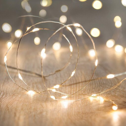 ANJAYLIA LED Fairy String Lights, 10Ft/3M 30leds Firefly String Lights Garden Home Party Wedding Festival Decorations Crafting Battery Operated Lights, Warm White 10 Ft