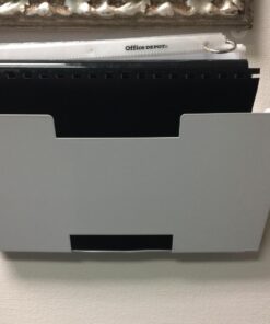 Wallniture Lisbon Metal Wall File Holder Organizer, Wall Mount File Holder, 5-Tier Office Decor and Magazine Holder, File Folders Letter Size White Rack 17 71nosaaOA7L