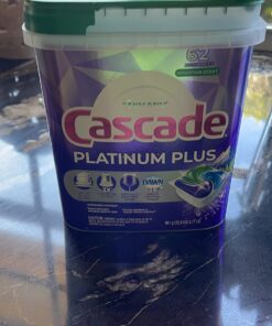 Cascade Platinum Plus ActionPacs Dishwasher Detergent Pods, Mountain, 62 Count Dishwasher Pods, Mountain Scent, 62 Count 34 71npbA39KqL