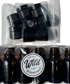 Wild Essentials 10ml Amber Glass Bottles with Euro Dropper Caps - Great for Essential Oils, Perfumes and DIY Aromatherapy - Easy to Fill, Clean and Reuse - Protective and Durable (8) 10ml-Pack of 8 11 71nqNNQkvgL