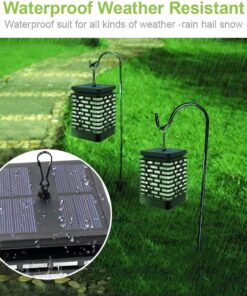 EOYIZW Solar Lantern Lights Outdoor Garden Decor, Upgraded 99LEDs Dancing Flickering Solar Hanging Flame Lights- IP65 Waterproof Tabletop Lamp Lanterns for Decor Garden Patio Path Deck Yard 1Pack 14 71nqouwylLL