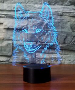 Idee Monto 3D Illusion Lamps Animal Langtou Shape LED Desk Table Night Light 7 Color Touch Lamp Kiddie Kids Children Family Home Office Childrenroom Theme Decoration (Langtou) 14 71ns1xecxL