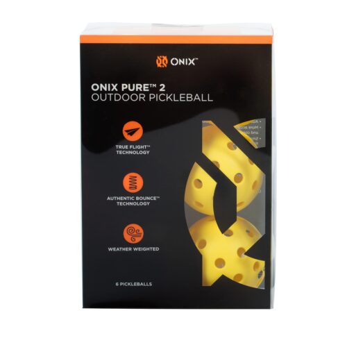 Onix Pure 2 Outdoor Pickleball Balls Yellow 6-Pack