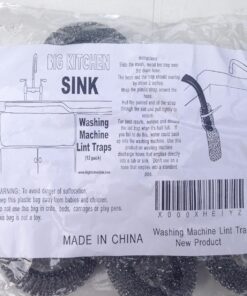 12 Pack of Washing Machine Lint Traps. Comes with 12 Ties. Attach to Your Washer Sink Hose and Allow the Metal Mesh Trap to Filter the Laundry Water. Stainless Steel and Rust Proof. 34 71ns5Cx1IXL