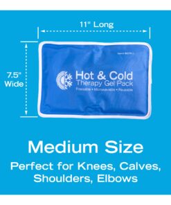Roscoe Medical Gel Ice Packs Reusable and Cold Packs for Injuries Reusable, Shoulder Ice Pack, Knee Ice Pack, Hot and Cold Pack, Ice Pack for Back, 7.5 x 11 Inches, Medium Ice Pack Medium, 7.5" x 11" 15 71ntIpOzMHL