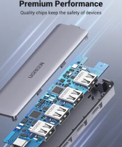 UGREEN USB C Hub 4 Ports, USB C to USB Hub with 4 USB 3.0, Powered USB C Splitter for Laptop, MacBook Pro, iMac, iPad Pro, Chromebook, Dell XPS, iPhone 15/15 Pro, Galaxy S23, and More, 0.5FT 0.5 FT 31 71ntSjypYtL