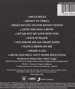 Alternative view of AC/DC Back in Black Audio CD, Original recording remastered, Import