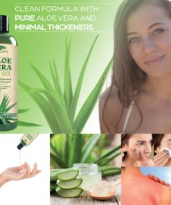 Aloe Vera Gel for Skin Care | Pure Aloe Vera | Real 100 Aloe Vera Gel for Face, Skin, Hair Care, Daily Moisturizer, Aftershave lotion, Sunburn Relief Aloevera - Alcohol Free - 12 Ounce, By Green Leaf 12 Fl Oz (Pack of 1) 20 71nv0Ik0 JL 1
