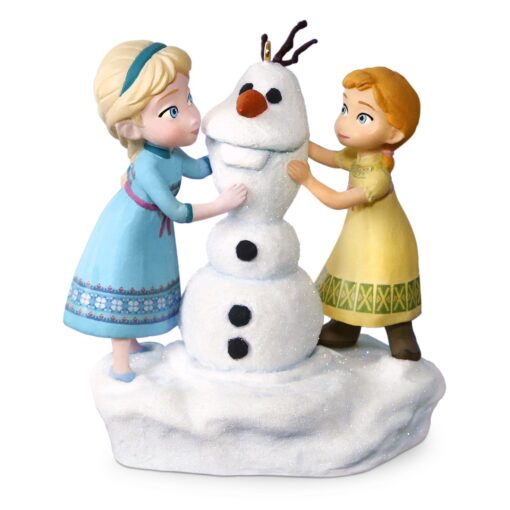 Hallmark Keepsake Disney Frozen Anna and Elsa Build a Snowman Musical Ornament - Blue, White