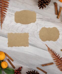 Christmas Gift Tags, 100 2” x 3” Custom Stickers for DIY Labeling (Kraft Brown) Natural Kraft 13 71nvmMlmHsL