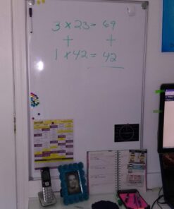 Lockways Magnetic Dry Erase Board, 36 x 24 Inch Magnetic Whiteboard White Board, 1 Dry Erase Markers, 2 Magnets for School, Home, Office Silver frame 36 x 24 Inch 37 71nvtb3el8L