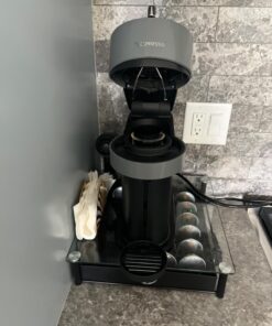 DecoBrothers Crystal Tempered Glass Vertuo Pod Holder Drawer, 24 Large or 48 Small Nespresso Capsule Organizer 48 pcs Capacity Black 43 71nwSUEzAL