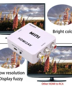 DAISEN HDMI to AV Converter 1080p HDMI to RCA CVBS AV Composite Adapter HDMI 2 AV Converter Support PAL/NTSC TV Format Output, White 16 71nwZ33cL