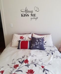 Wall Stickers,Ikevan Always Kiss Me Goodnight Wall Sticker PVC Decal Home Bedroom Living Room TV Setting Wall Sticker Romance Home Decoration 57x42cm 30 71nwzC8BTOL