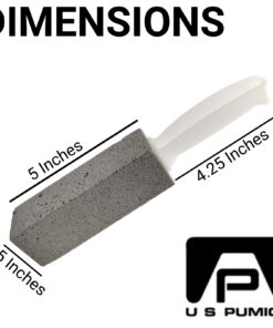 PUMIE Toilet Bowl Ring Remover, TBR-6, Grey Pumice Stone with Handle, Removes Unsightly Stains from Toilets, Sinks, Tubs, Showers, Pools, Safe for Porcelain, 1 Pack 1 Count (Pack of 1) 39 71nxJ0KiSKL