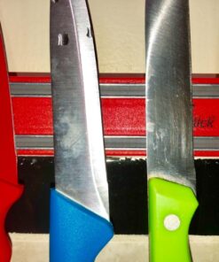 SiliSlick 12”/30.5cm Magnetic Knife Bar - Organize Kitchen Knives, Tool Holder, Utensil Organizer, Storage Rack 1 Red 21 71nxpJTZ5mL