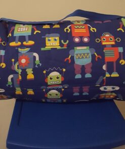 Wildkin Original Nap Mat with Reusable Pillow for Boys & Girls, Perfect for Elementary Daycare Sleepovers, Features Hook & Loop Fastener, Cotton Blend Materials Nap Mat for Kids (Robots) Robots 37 71ny0UiFXWL