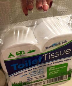 Freedom Living Septic Tank Safe Toilet Tissue (2-Ply, 4 Rolls, 500 Sheets each) For RV, Camping & Marine, Biodegradable,-Natural Alternative to Septic System Treatment Chemicals, Cleaner 4 Count (Pack of 1) 29 71nyRT1HbGL