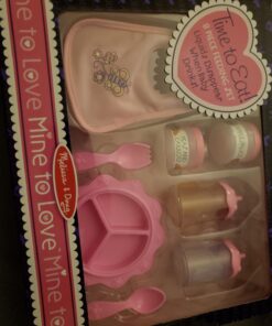 Melissa & Doug Mine to Love Time to Eat Doll Accessories Feeding Set (8 pcs) , Pink 14.3 x 11.2 x 2.8 Multi-color 33 71nyYCK2gkL