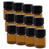 Super Z Outlet 1ml (1/4 dram) Mini Amber Glass Vial Bottles with Orifice Reducer and Cap for Essential Oils, Colognes & Perfumes (12 Pack) 33 71nyk6DT8OL