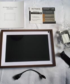 10.1 inch WiFi Digital Picture Frame, 32GB Smart Digital Photo Frame with WiFi Share Photo Video via Frameo App 10.1" Brown 45 71nz9kyPZLL