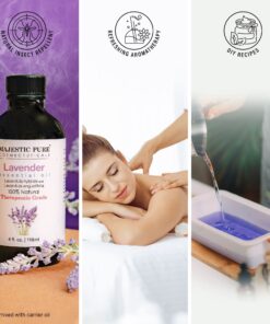 Majestic Pure Lavender Essential Oil with Premium Grade, for Aromatherapy, Massage and Topical uses, 4 fl oz 4 Fl Oz (Pack of 1) 25 71nzBnSAUFL