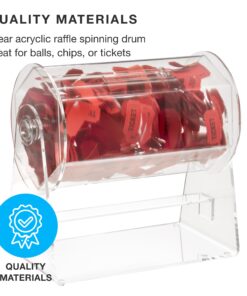 Alternative view of Midway Monsters Clear Acryclic Raffle Spinning Drum - Spinning Raffle Box for Balls, Chips, Tickets - Small
