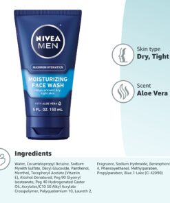 Nivea Men Maximum Hydration Moisturizing Face Wash with Aloe Vera, 5 Fl Oz Tube 5 Fl Oz (Pack of 1) 27 71o eFfa47L