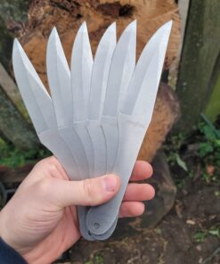 Perfect Point Throwing Knives – Set of 12 – 6 Satin Finish and 6 Black Stainless Steel Throwing Knives, Includes Nylon Sheath, Full Tang Construction, Well Balanced, – PAK-712-12 34 71o13a8YLHL