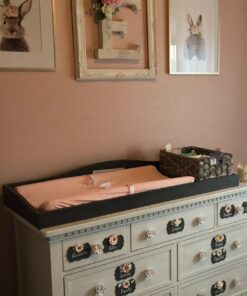 TILLYOU Changing Pad Cover Set in Soft Jersey Material - Fits 32"/34''x16" Contoured Pad for Babies,Peachy Pink & Lt Gray 2 Piece Assortment 2-pack Peachy Pink & Lt Gray 32 71o16o5Z0XL