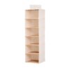 Honey-Can-Do SFT-01003 Hanging Closet Organizer, Bamboo/Canvas, 6-Shelf, 1.5 x 13 x 14.5 inches
