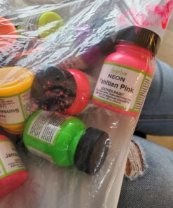 Angelus Neon Leather Paint 1oz 12 Color Set Kit For Sneakers, Shoes Boots, Jackets, Shirts, Cups, & More- Made in USA 39 71o1K1k5hlL