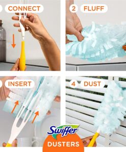 Swiffer Feather Dusters Multi-Surface Duster Refills, Bamboo, White, 18 count 18 Count (Pack of 1) 25 71o1WNyrzPL